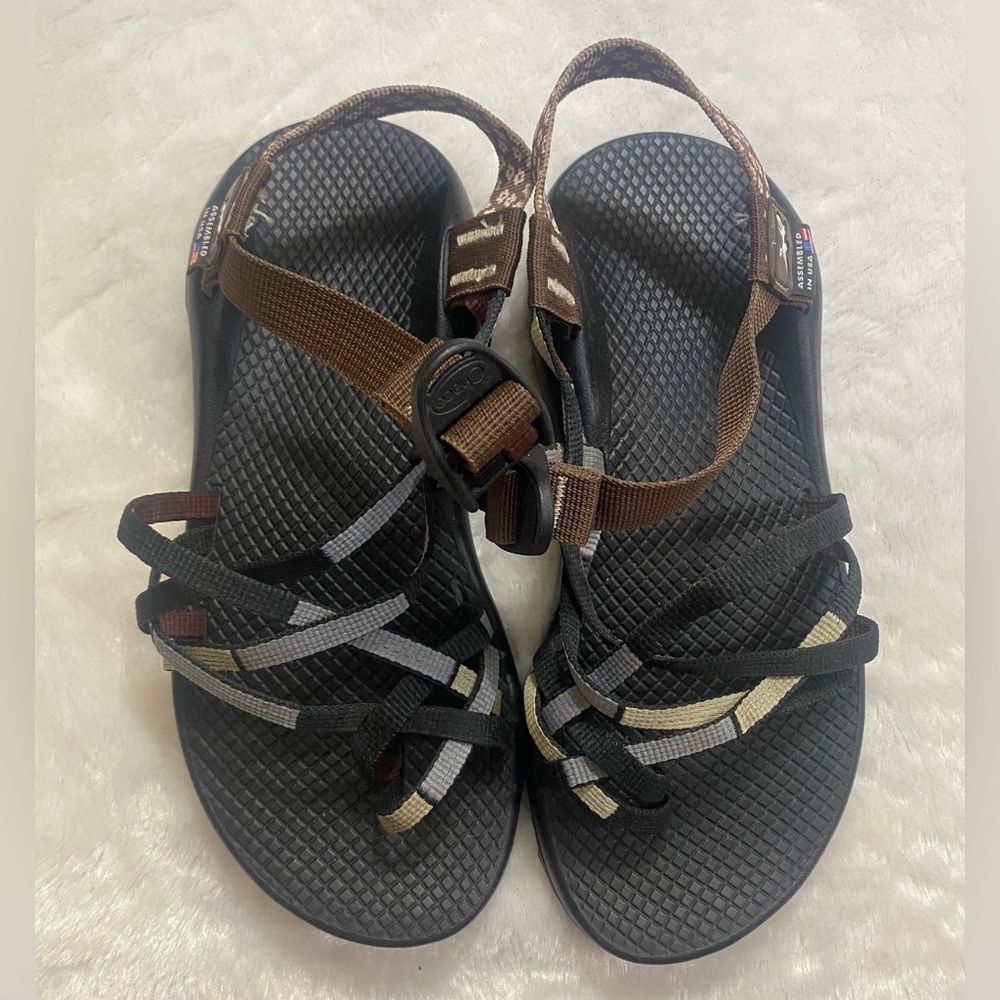Chaco Brown and Black Patterned Sandals - Picture 2 of 8